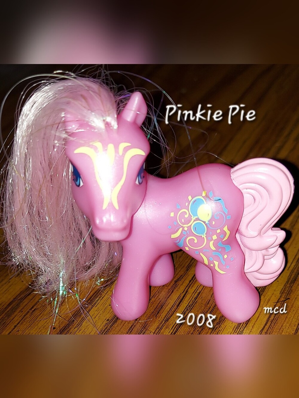 Vintage 2008 Mcdonalds My Little Pony Pinkie Pie 25th Birthday Toy
